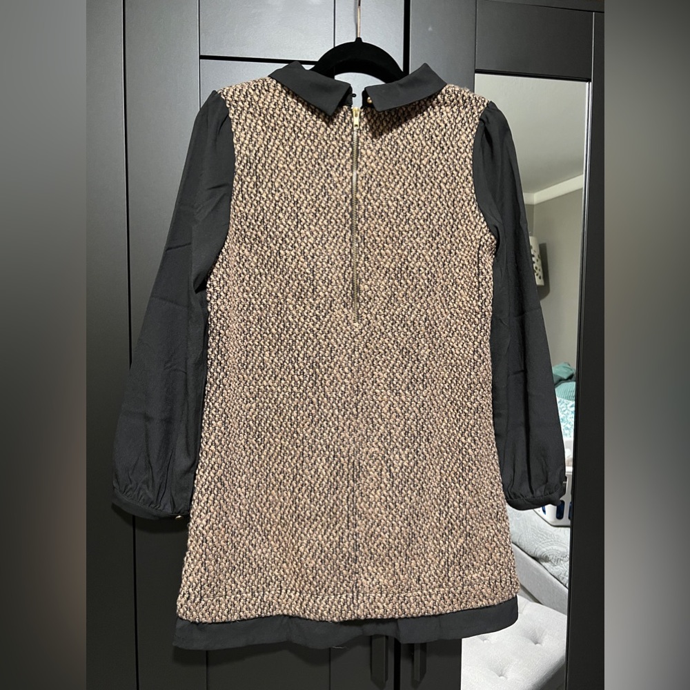 60's style tweed long sleeve shirt or mini dress - Picture 2 of 4